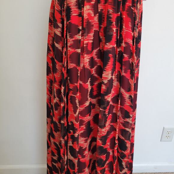 NEW Aidan Mattox Silk Formal Gown Maxi Printed Halter Neck Sexy Women 10 - Picture 9 of 15